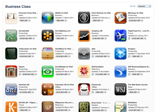 iTunes - Business Class iPad Apps